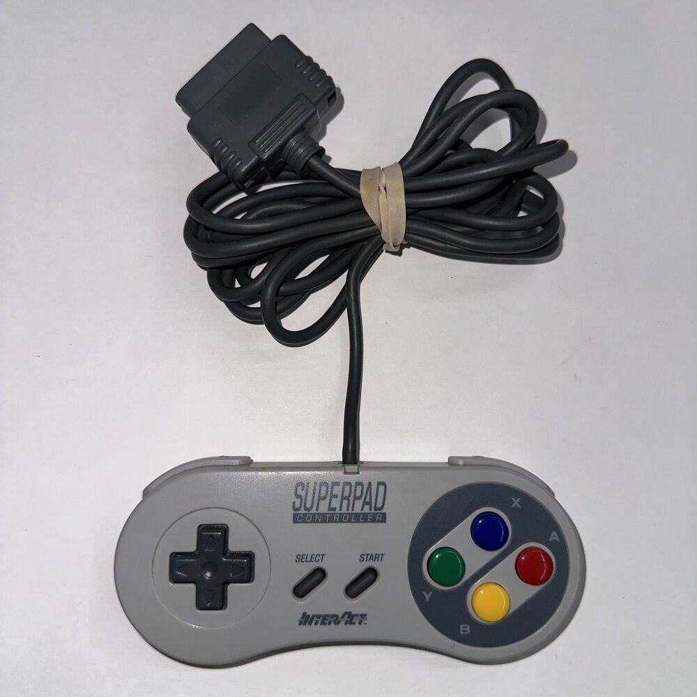 InterAct SuperPad Super Nintendo SNES Controller P-032 Wired Gamepad TESTED